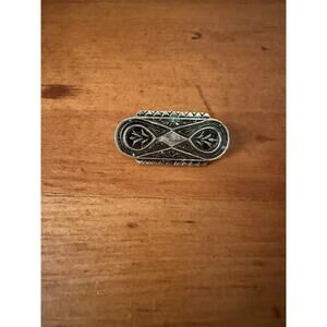 Antique Victorian Filigree Bar Pin C Clasp Brooch